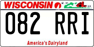 WI license plate 082RRI
