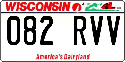 WI license plate 082RVV