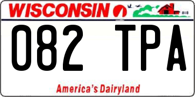 WI license plate 082TPA