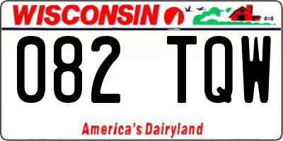 WI license plate 082TQW