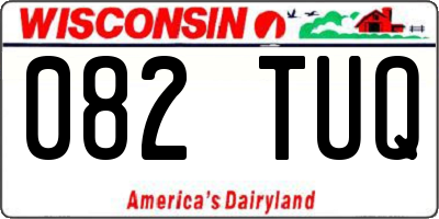 WI license plate 082TUQ