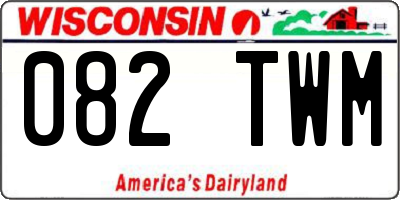 WI license plate 082TWM