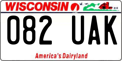 WI license plate 082UAK