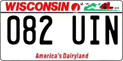 WI license plate 082UIN