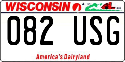 WI license plate 082USG