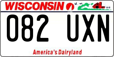 WI license plate 082UXN