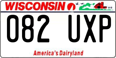 WI license plate 082UXP