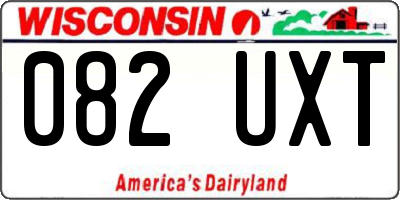 WI license plate 082UXT