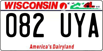 WI license plate 082UYA
