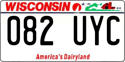 WI license plate 082UYC