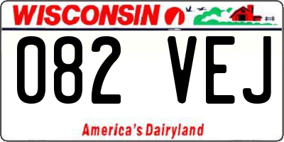 WI license plate 082VEJ