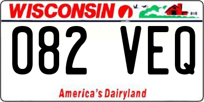 WI license plate 082VEQ