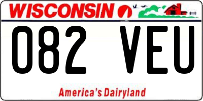 WI license plate 082VEU