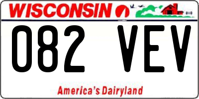 WI license plate 082VEV
