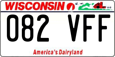 WI license plate 082VFF
