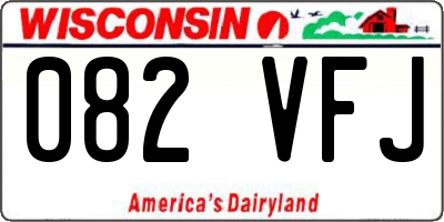 WI license plate 082VFJ