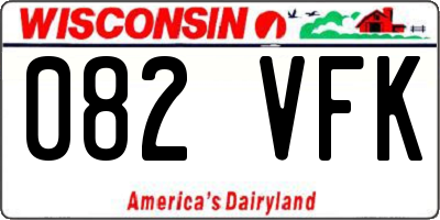 WI license plate 082VFK