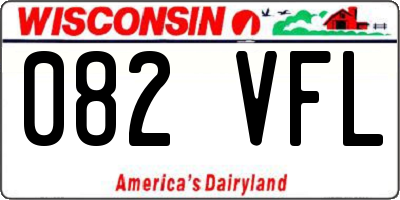 WI license plate 082VFL