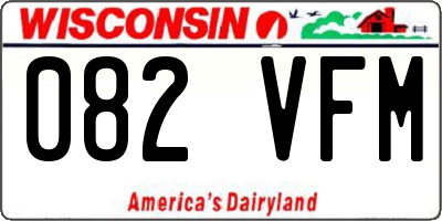 WI license plate 082VFM