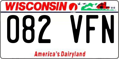 WI license plate 082VFN