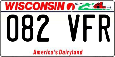 WI license plate 082VFR