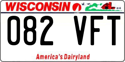 WI license plate 082VFT