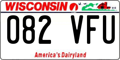 WI license plate 082VFU