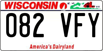 WI license plate 082VFY