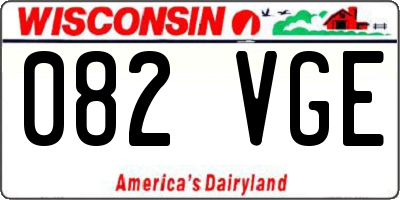 WI license plate 082VGE