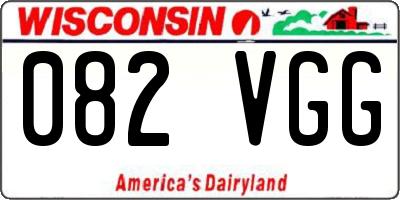 WI license plate 082VGG