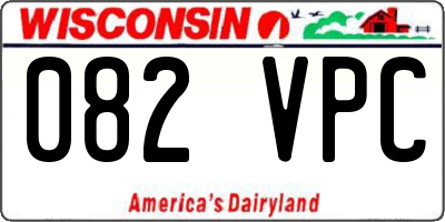 WI license plate 082VPC
