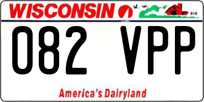WI license plate 082VPP