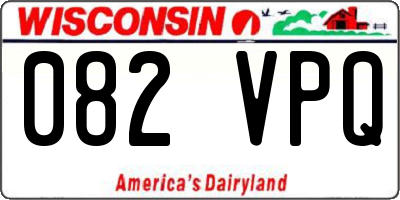 WI license plate 082VPQ