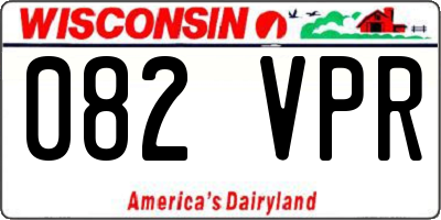 WI license plate 082VPR