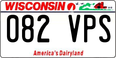 WI license plate 082VPS