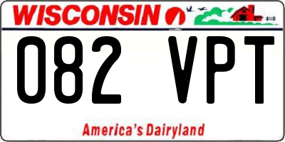 WI license plate 082VPT