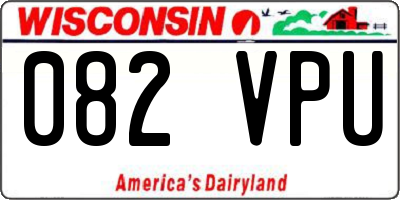 WI license plate 082VPU