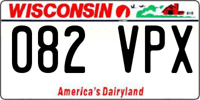 WI license plate 082VPX