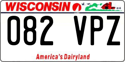 WI license plate 082VPZ