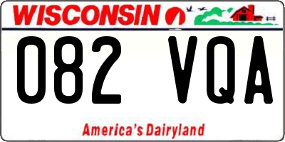 WI license plate 082VQA