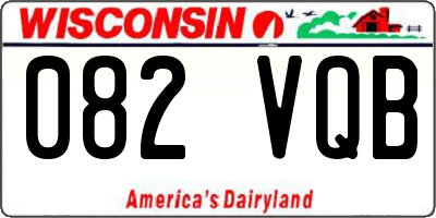WI license plate 082VQB