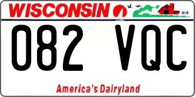 WI license plate 082VQC