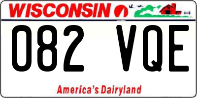 WI license plate 082VQE