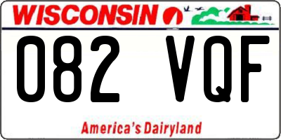 WI license plate 082VQF