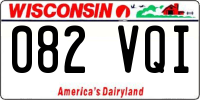 WI license plate 082VQI