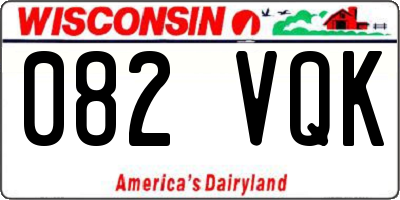 WI license plate 082VQK