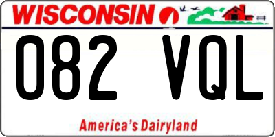 WI license plate 082VQL
