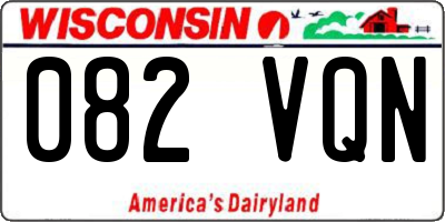 WI license plate 082VQN