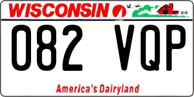 WI license plate 082VQP