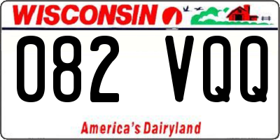 WI license plate 082VQQ